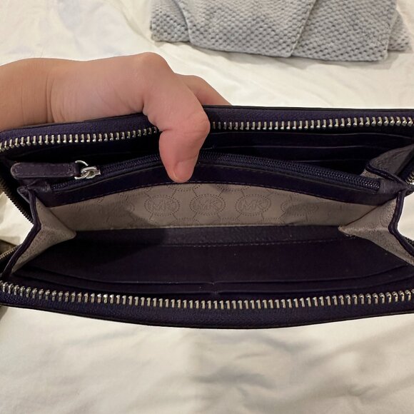 Michael Kors Large Leather Zip Wallet – Purple - Picture 5 of 6